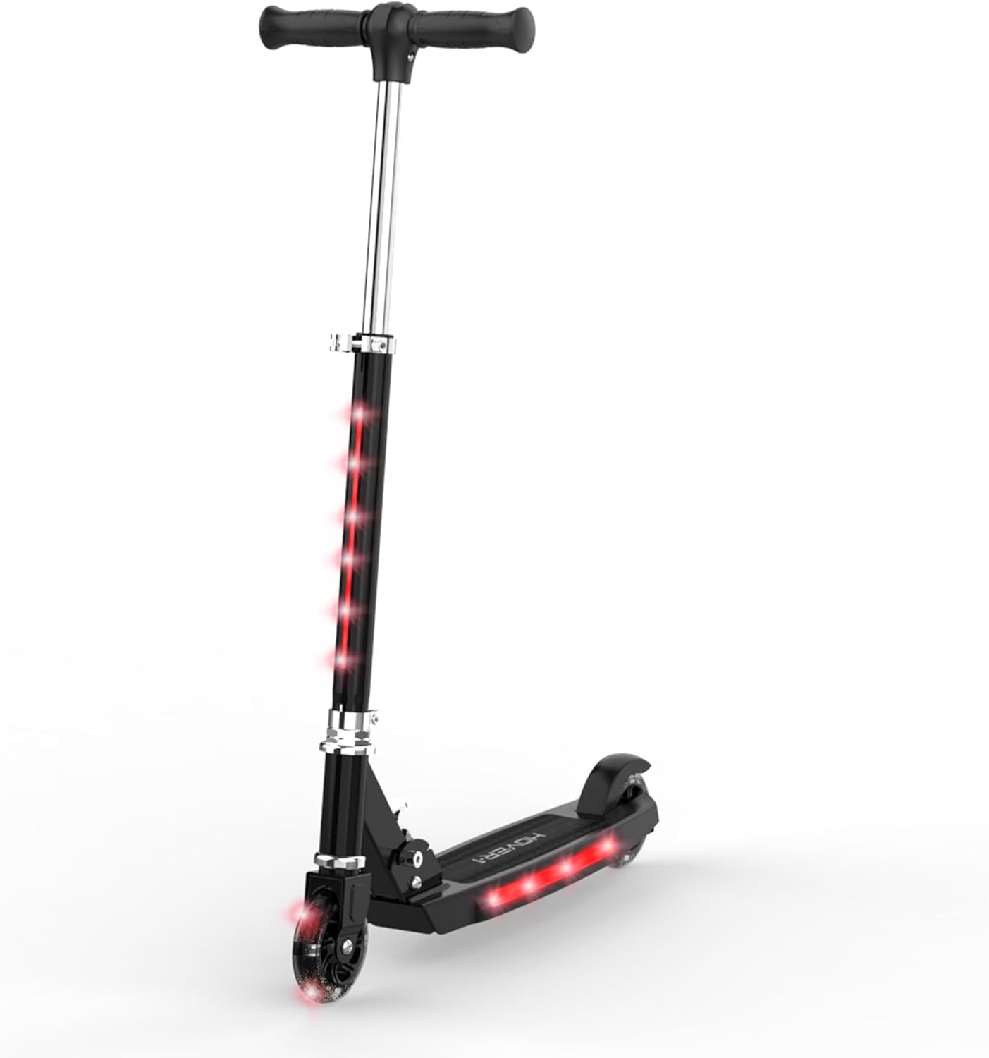 Hover-1 Lunar Kids Folding Kick Scooter with LED Light Up Wheels