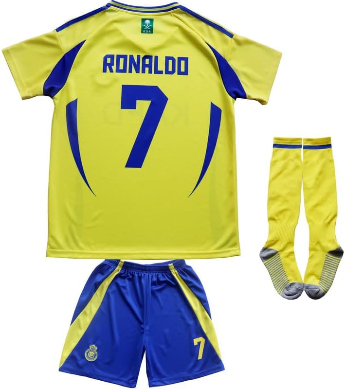 LeenBD 2024/2025 NASSR Riyadh Kids Home Soccer Jersey Set