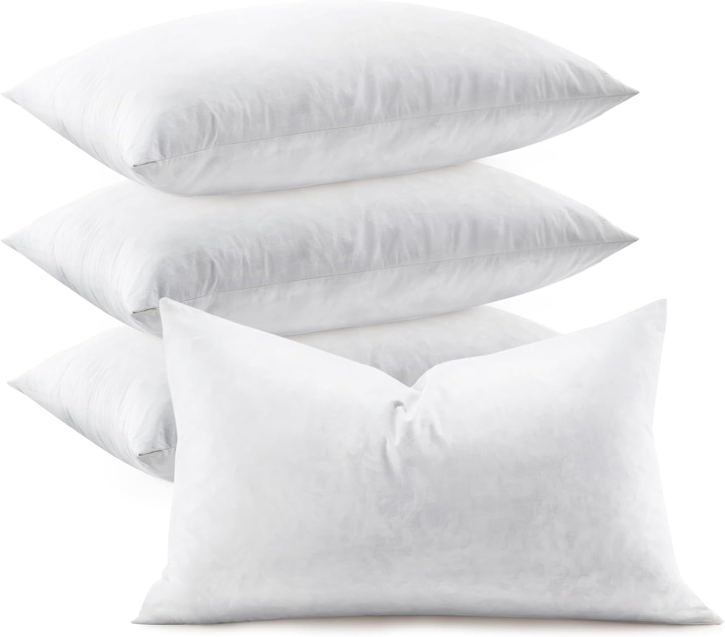 Feather Throw Pillow Inserts Set of 4 for Couch and Bed