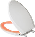Elongated Heated Toilet Seat with Night Light and Bidet - Warm, Quiet