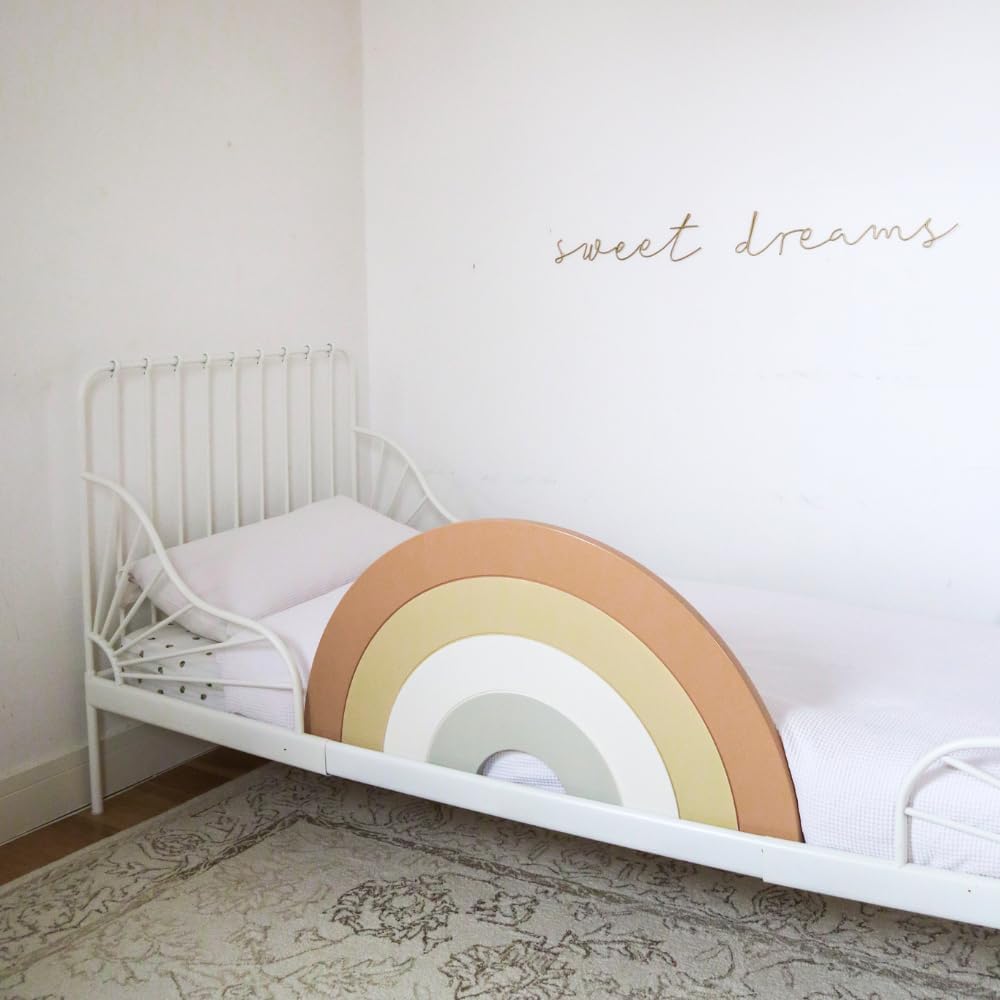 Premium 3-in-1 Toddler Bed Rail with Decorative Headboard