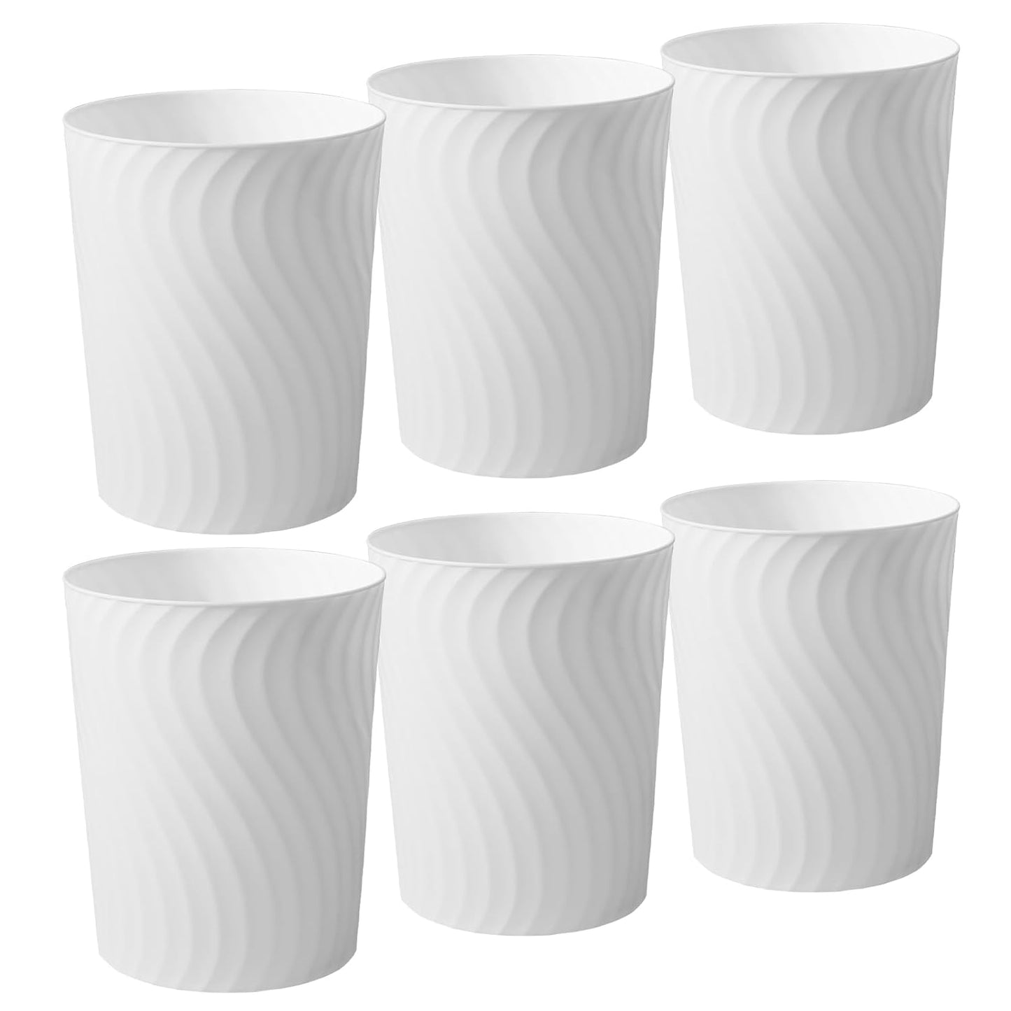 Compact 1.8 Gallon Trash Can Set for Small Spaces - 6 Pack