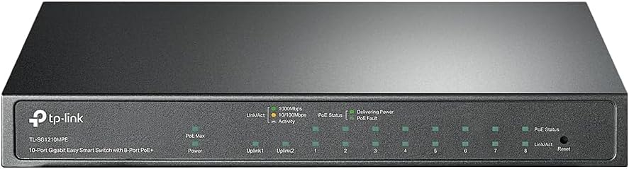 TP-Link TL-SG1210MPE 8 Port Gigabit PoE Switch for Smart Networks