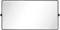 Pivot Full Length Bathroom Vanity Mirror Matt Black Metal Frame