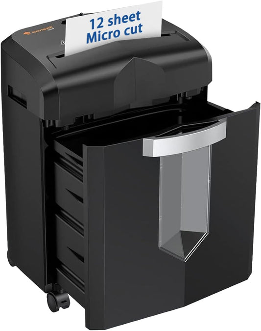 Bonsaii 12 Sheet Micro Cut Paper Shredder for Home Office