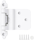 60 Pack 30 Pair White Cabinet Hinges 3/8 in Inset - Self Closing Fit