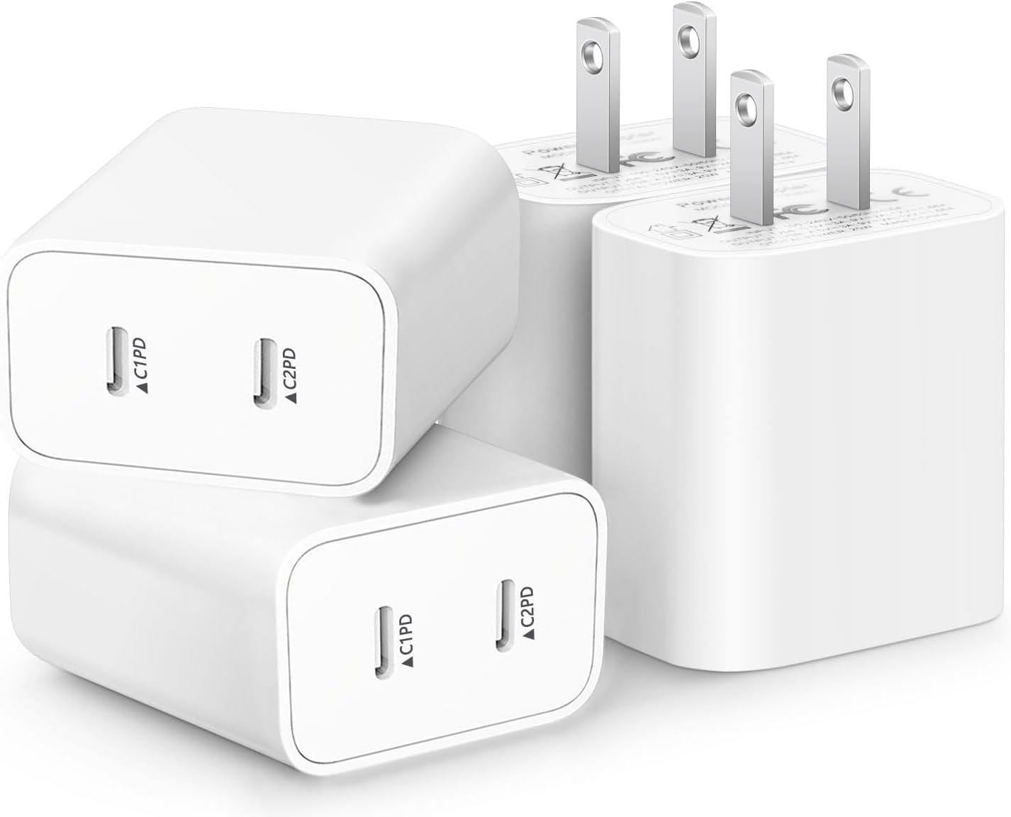 USB C Charger Block 4-Pack for Fast Charging Multiple Devices