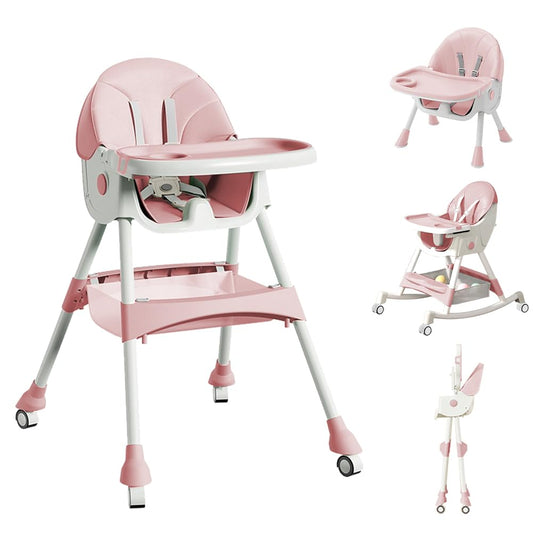4-in-1 Convertible High Chair - Adjustable, Portable, Stylish!