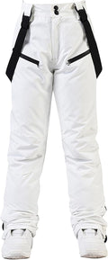 Women's Detachable Ski Bib Pants - Waterproof Insulated Snow Pants
