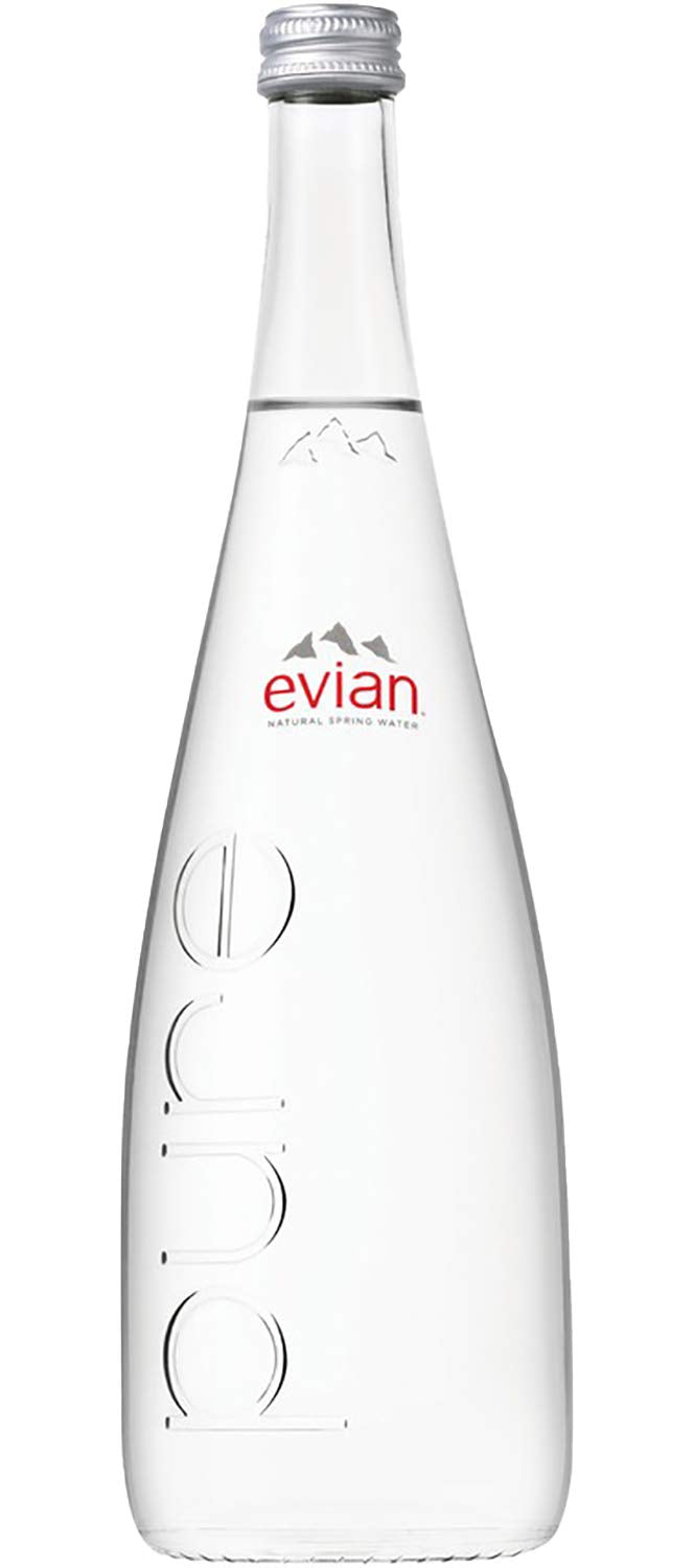 Evian Natural Spring Water 750 ml Bottle 12 Pack Refreshing Taste
