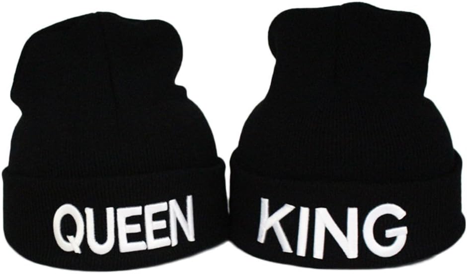 MIUNIKO King & Queen Skullies: Winter Warm Couples Hats