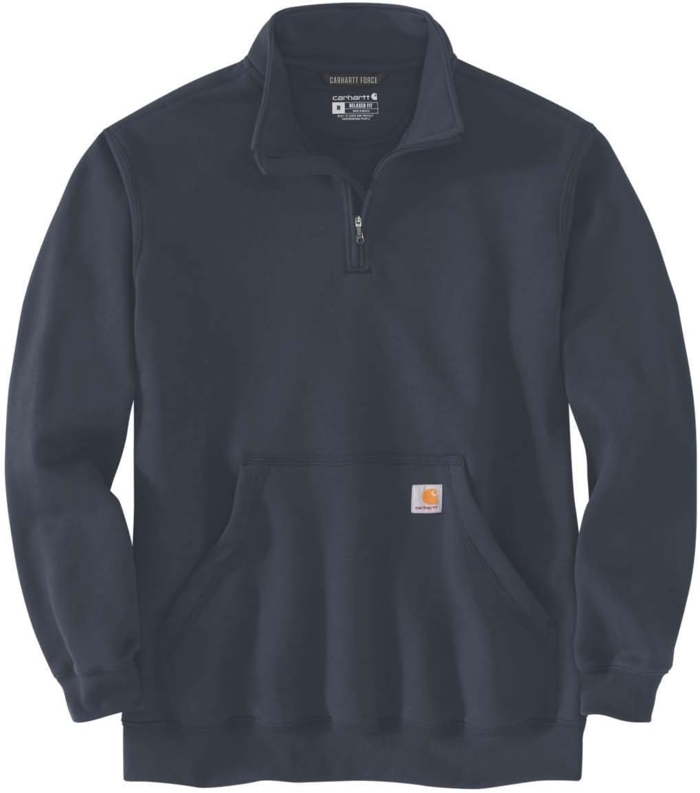 Carhartt Men's Loose Fit Midweight Quarter Zip Mock Neck Sweatshirt