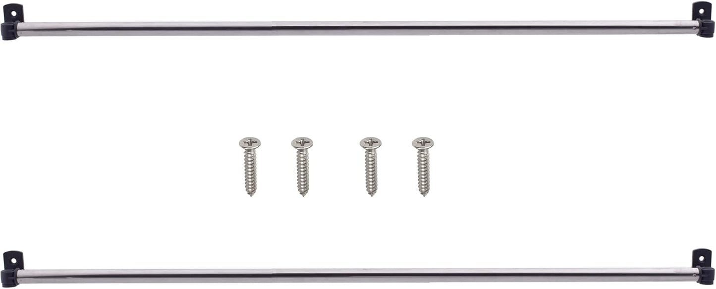 Adjustable Swivel Sash Rod for Petite Windows - Black
