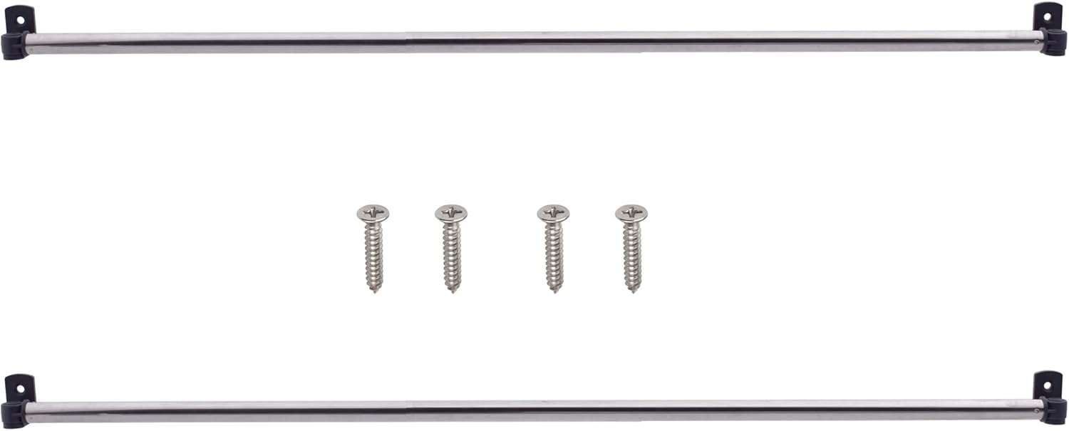 Adjustable Swivel Sash Rod for Petite Windows - Black