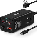 USB C Charger PowerCombo 65W 6-in-1 Travel Power Strip - Compact Desk