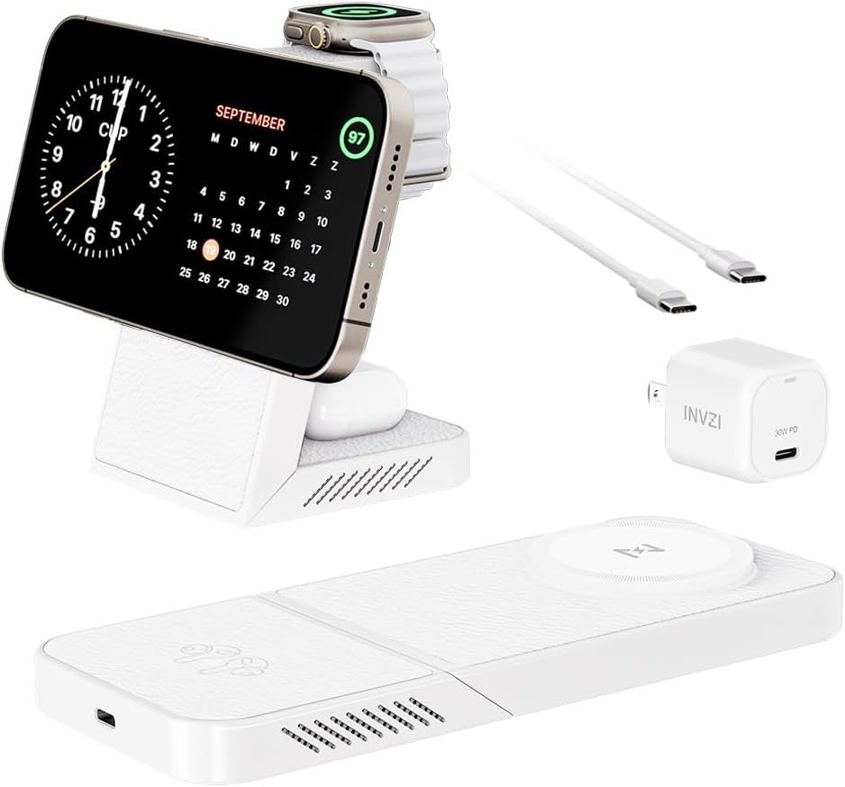 3-in-1 Fast Wireless Charging Station for Multiple Devices