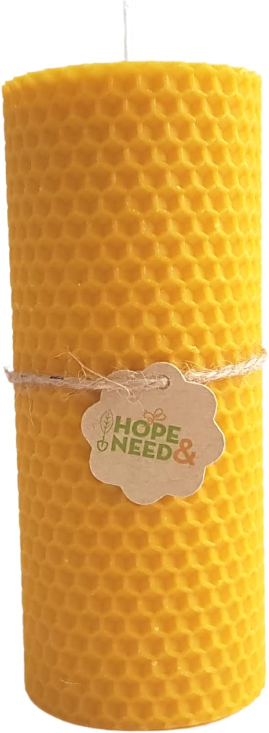 100% Pure Beeswax Pillar Candle - Healthy & Natural Home Decor
