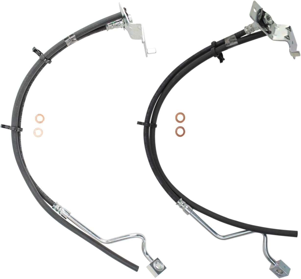 TRQ Front Brake Hose Set for 2000-2005 Ford Excursion & F-Series