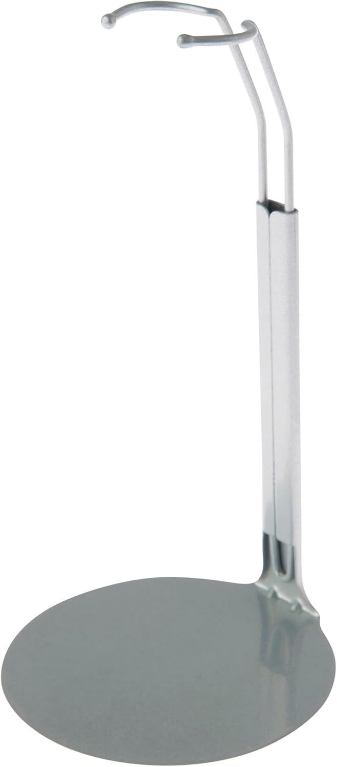 Plymor Silver Adjustable Doll Stand for 10-12 inch Dolls
