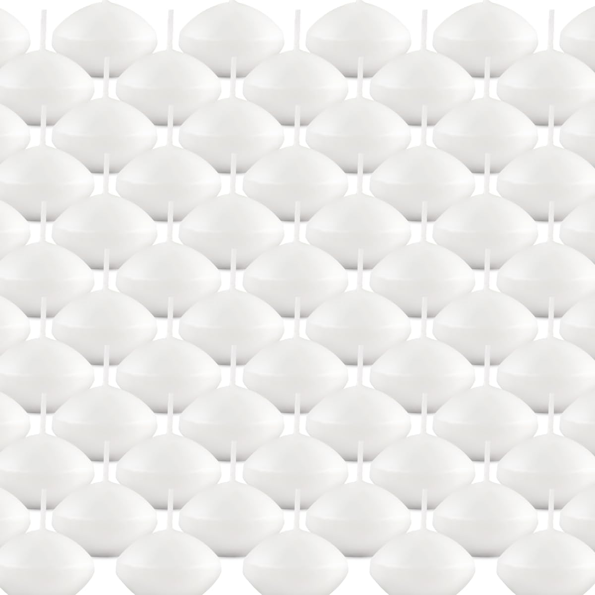 Unscented Floating Candles Set of 72 for Weddings and Parties