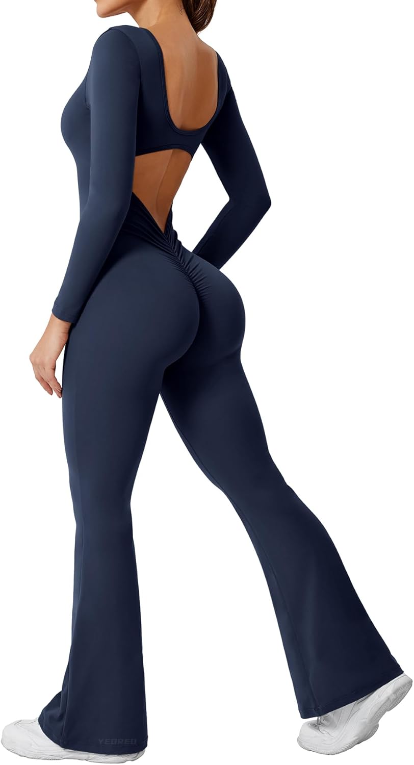 YEOREO One Piece Wide Leg Jumpsuits for Women Workout Fashion