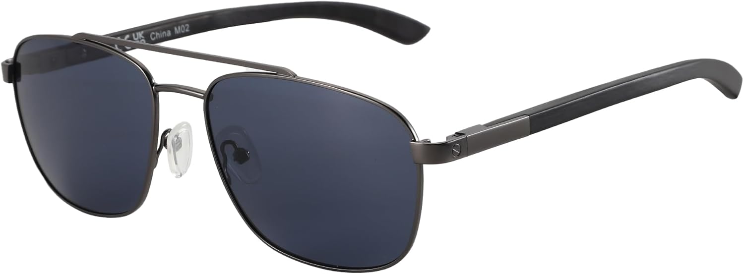 ZENOTTIC Aviator Wood Polarized Sunglasses for Men with UV400