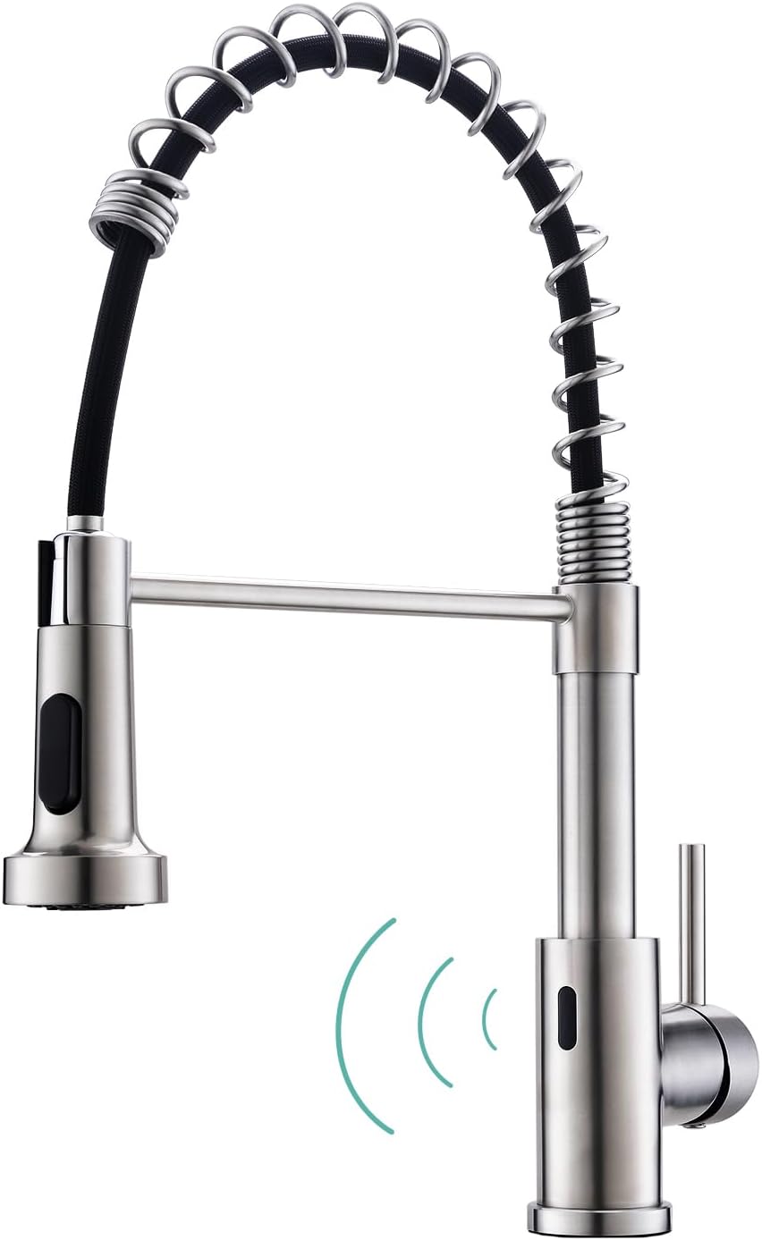 Touchless Kitchen Faucet with Pull Down Sprayer - Modern Design