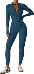 ECUPPER Women Long Sleeve Bodycon Jumpsuits for Stylish Workouts