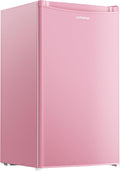 3.2 Cu.Ft Pink Mini Fridge with Freezer - Compact Dorm Refrigerator