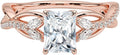 1-3 CT Moissanite Engagement Ring - Radiant Centerpiece