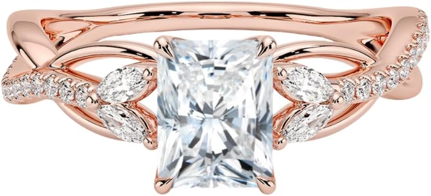 1-3 CT Moissanite Engagement Ring - Handcrafted Elegance