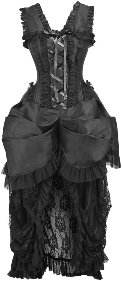 Daisy Corsets Black Lace Victorian Bustle Corset Dress Review
