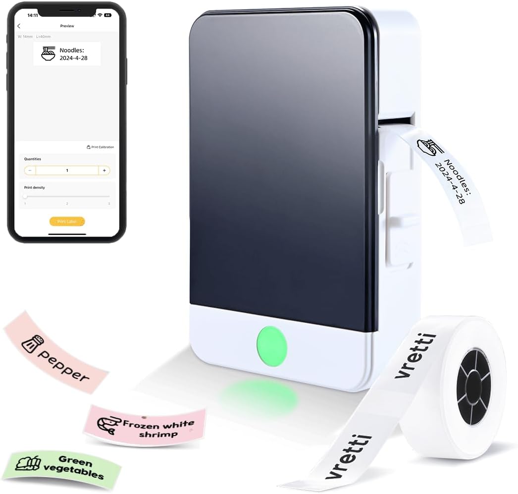 vretti Label Maker - Easy Tape Machine ~ Good for Labeling