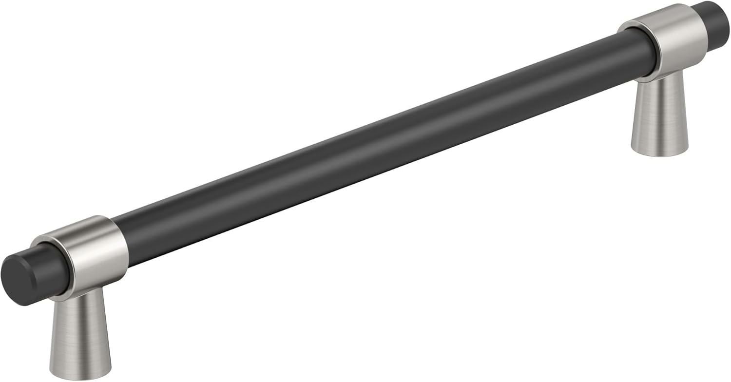 Amerock Mergence 12 inch Matte Black/Satin Nickel Appliance Pull