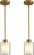 Modern Black Farmhouse Pendant Light with Glass Shade - Adjustable in