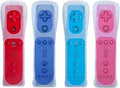 Wii Remote Controller 4 Pack - Colorful Replacement Remotes
