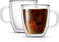 JoyJolt Savor Double Wall Insulated Glasses - Keeps Coffee Hot! - Set of 2