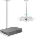 Universal Projector Ceiling Mount with Tray - White, Height Adjustable