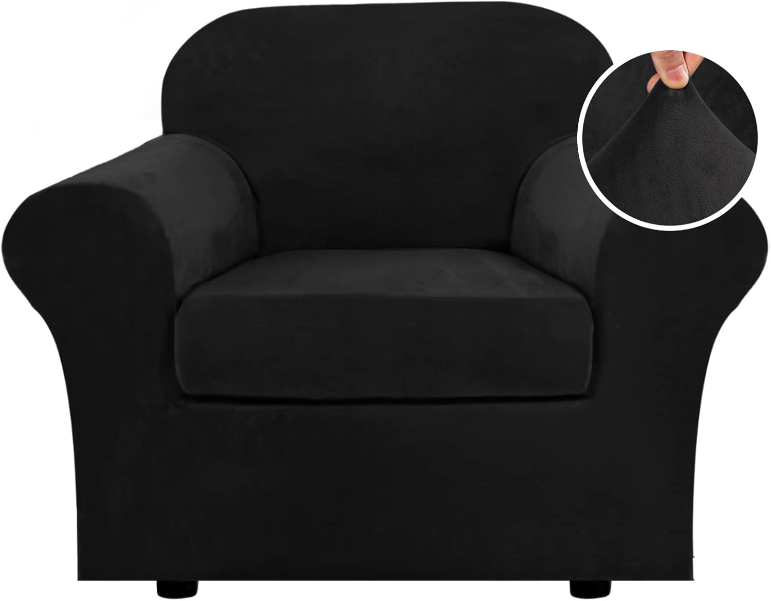 H.VERSAILTEX Rich Velvet Stretch 2 Piece Chair Slipcover Review