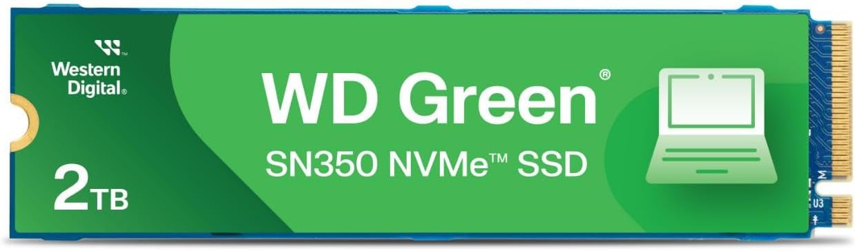 Western Digital 2TB WD Green SN350 NVMe SSD for Fast Computing