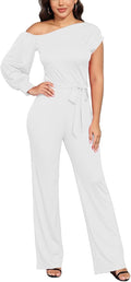 DeftSharp 2025 Women's Sexy Cocktail Jumpsuit - Flattering Belted Fit
