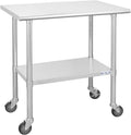 Hally Stainless Steel Prep & Work Table 24 x 36 in - Heavy Duty
