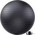 Durable Large Black Yoga Ball 65cm - Stable, Anti-Burst Exercise Ball