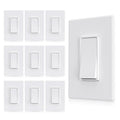 Aida Matte White 3 Way Decorator Paddle Switch 15A - Pack of 10