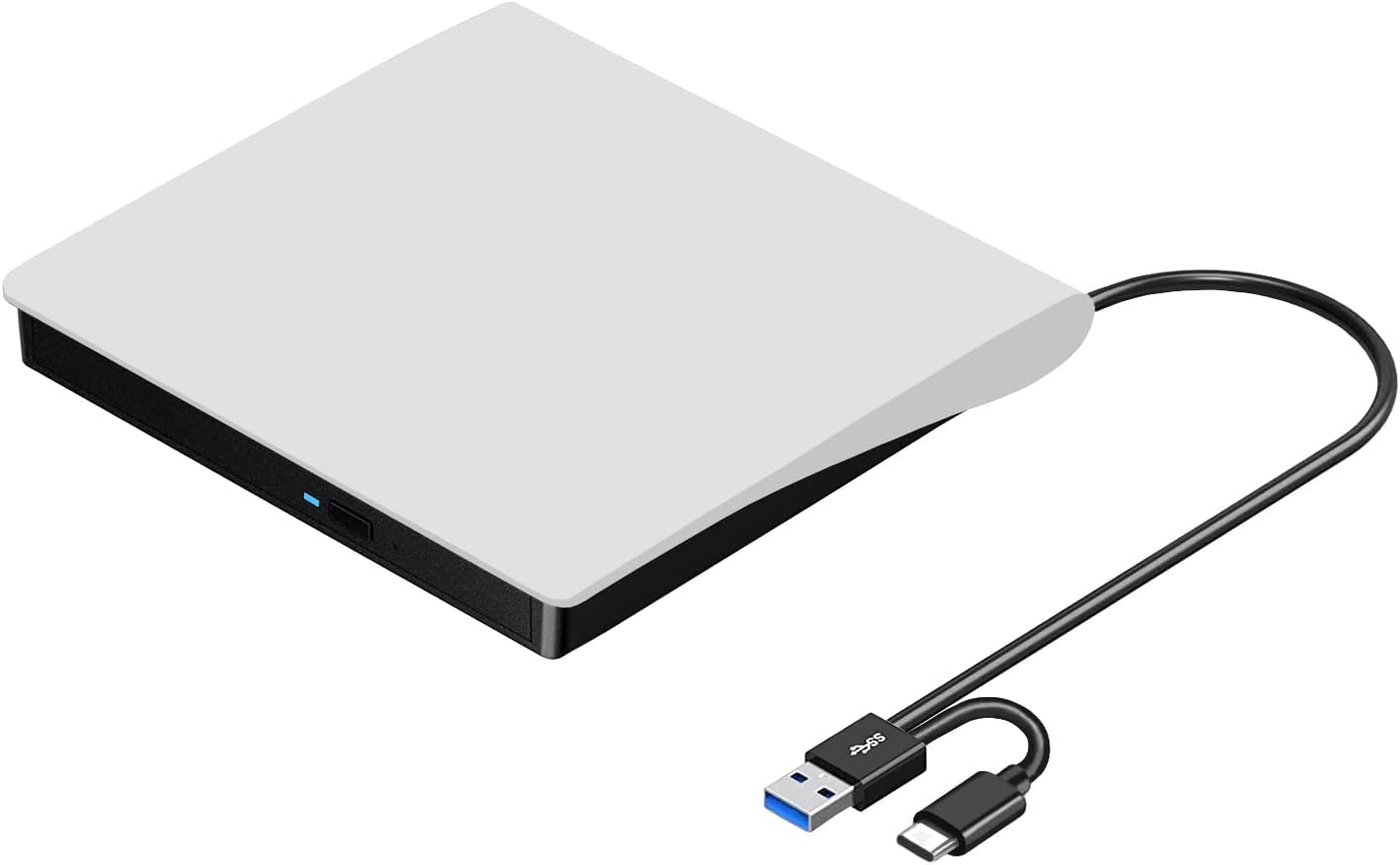 ROOFULL External CD DVD Drive USB-C | Portable Player for Mac & Windows