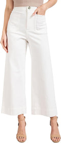 miduo Womens High Waisted Cropped Wide Leg Pants - Comfortable Fit