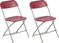 Flash Furniture Hercules Series Plastic Folding Chair - Red 2 Pack
