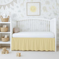 100% Egyptian Cotton Crib Skirt 800 Thread Count - Ivory Ruffle