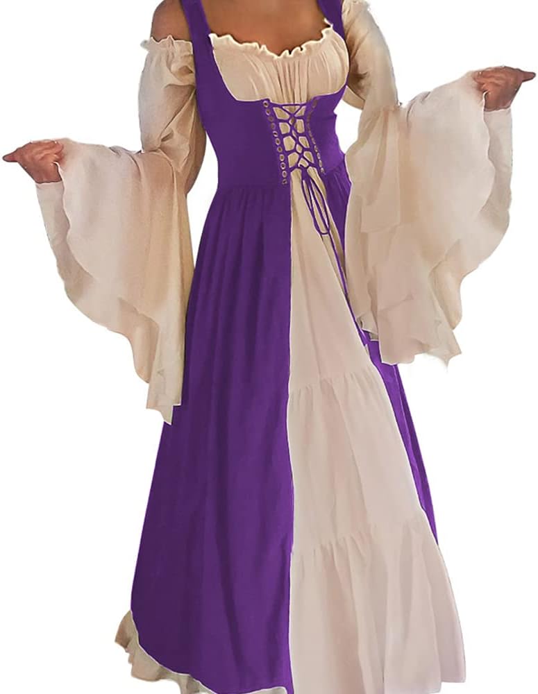 Abaowedding Womens's Medieval Renaissance Costume Cosplay Dress