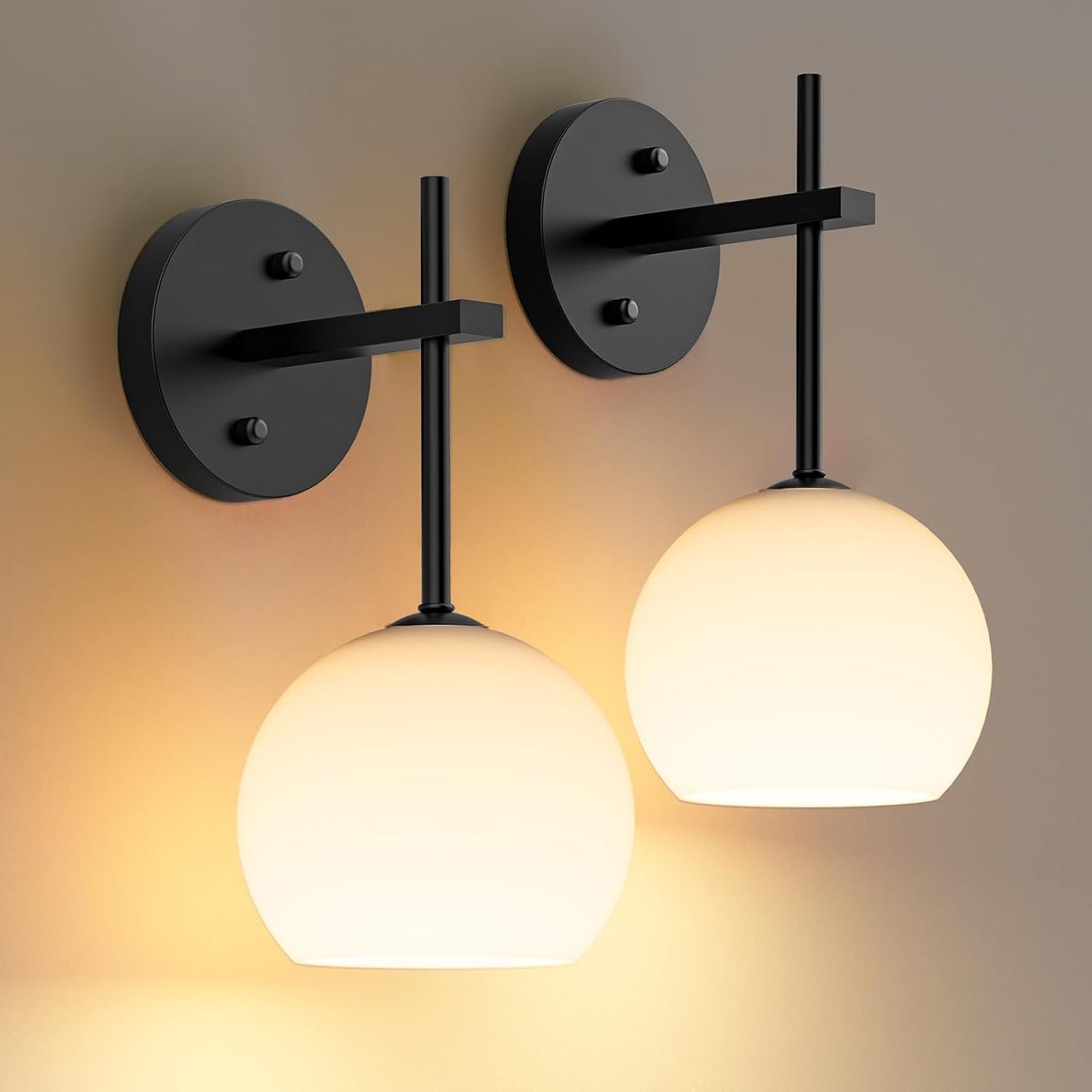 MOITA Wall Sconces Set of Two with Remote Control and RGB Colors